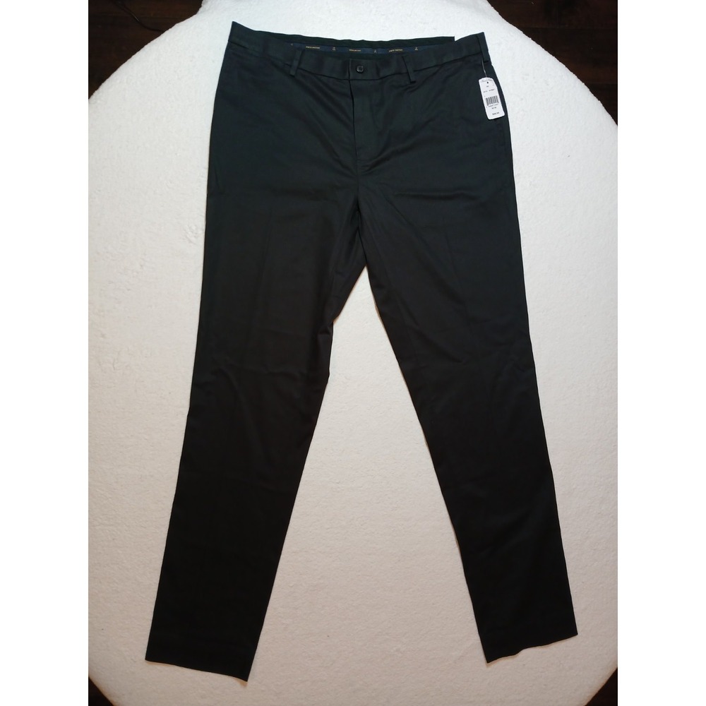 NWT Brooks Brothers Advantage Chino Pants Mens 38x34 Black Stretch Soho Fit